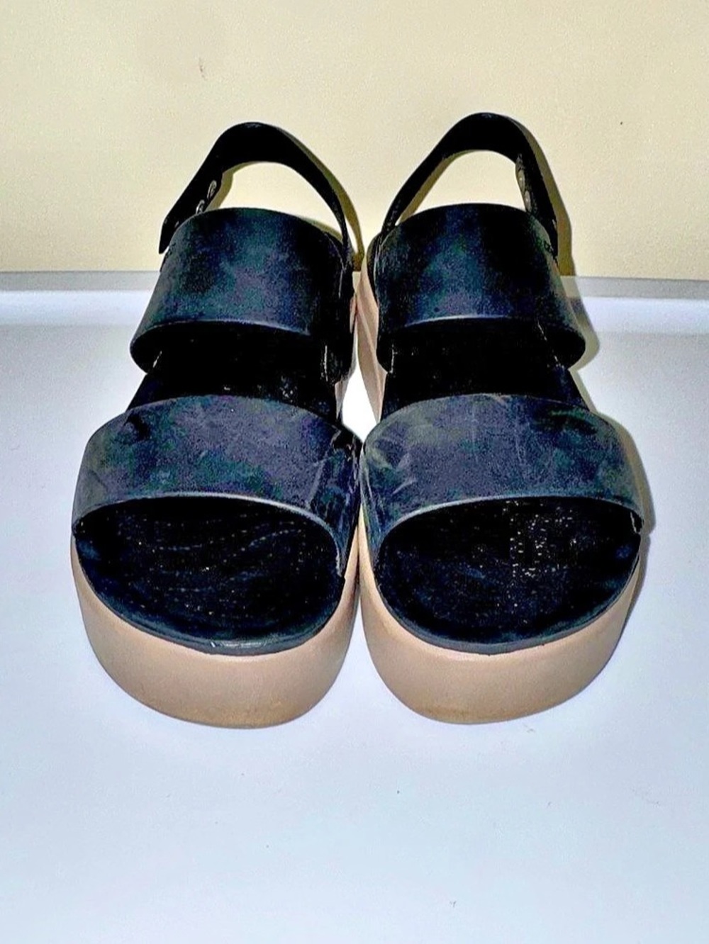 Crocs Brooklyn Low Wedge Sandals Black & Brown US 7 - Picture 2 of 12